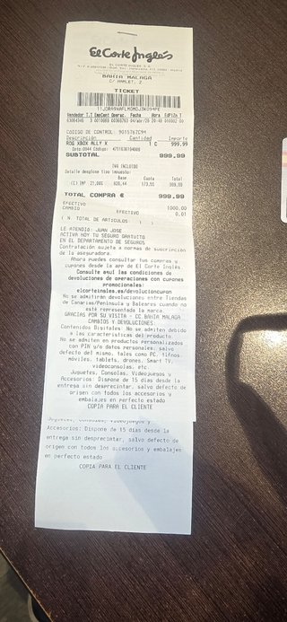 Consola ROG Xbox Ally X Negra