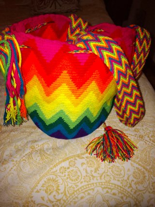 Bolso Wayuu Multicolor Tejido Artesanal