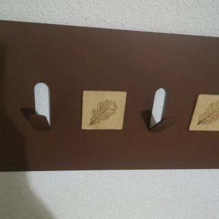 Juego revistero y perchero hojas