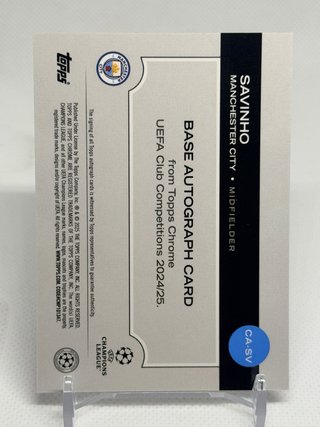 Savinho /250 Auto Topps Chrome 24/25 Real Madrid