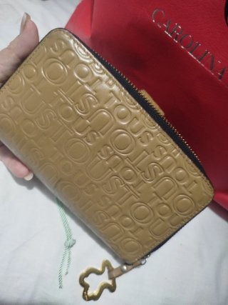 Cartera Tous Beige y Dorada