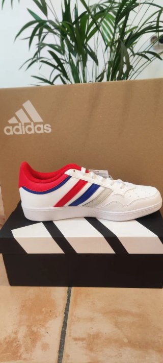 Zapatillas Adidas Hoops 4.0 Blancas Rojas