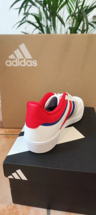 Zapatillas Adidas Hoops 4.0 Blancas Rojas