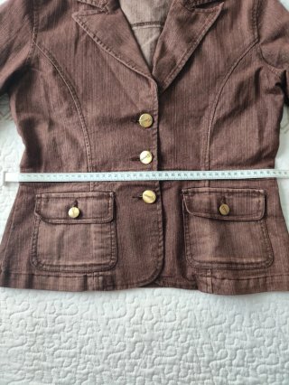 Blazer vaquera marrón talla M cazadora denim mujer