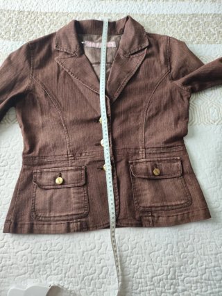 Blazer vaquera marrón talla M cazadora denim mujer