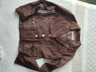 Blazer vaquera marrón talla M cazadora denim mujer