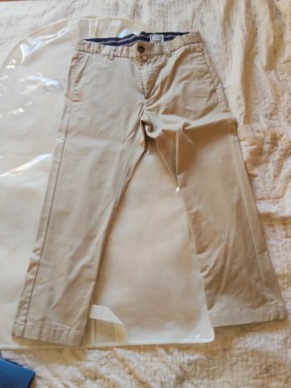 Traje comunión niño azul y beige