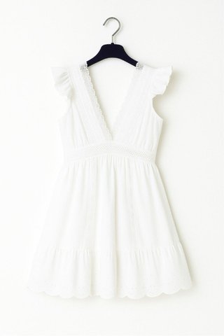 Vestido blanco broderie romántico