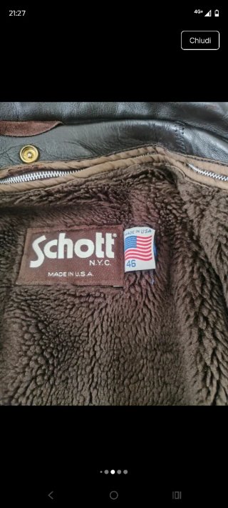Schott giubbino in pelle