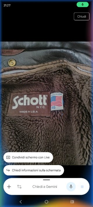 Schott giubbino in pelle