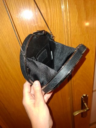 Bolso Joya Negro y Plateado