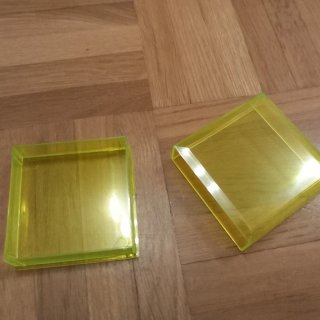 112 Cajitas 6x6x2 cm transparentes