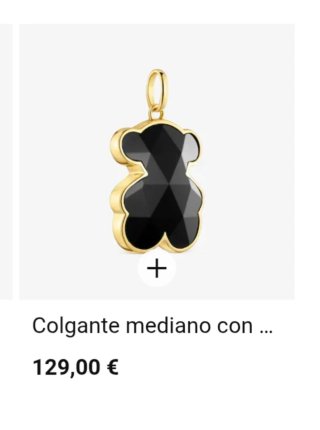 Osito Tous Dorado y Blanco Rosa claro
