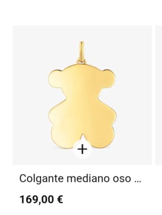 Osito Tous Dorado y Blanco Rosa claro