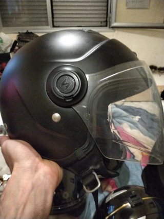 Casco Scooter Blanco y Dorado