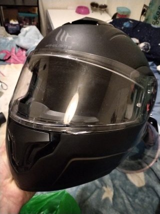 Casco Scooter Blanco y Dorado