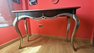 Consola madera cajón plata