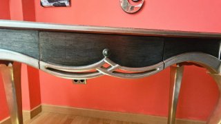 Consola madera cajón plata