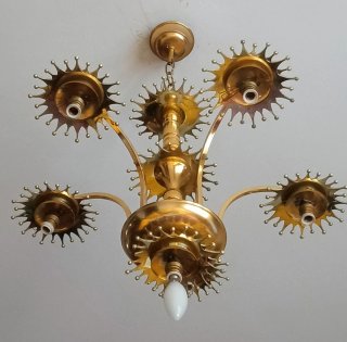 Lámpara de bronce de salón