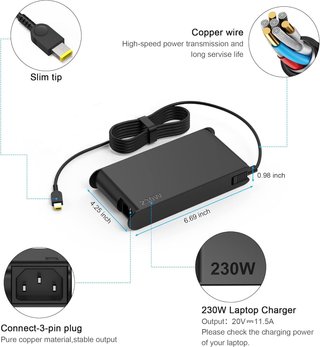Cargador Lenovo 230W 20V 11.5A