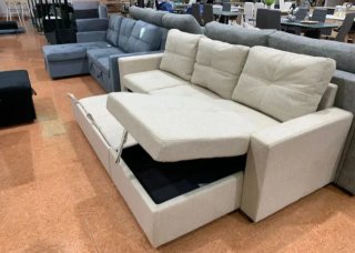 Sofá Cama Beige con Arcón Nuevo
