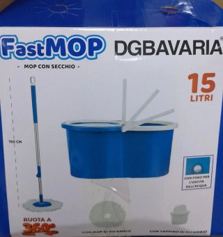 Secchio Mocio Rotante con Accessori