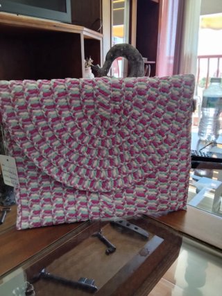 Bolso de rafia tejido multicolor, Nueva Temporada.