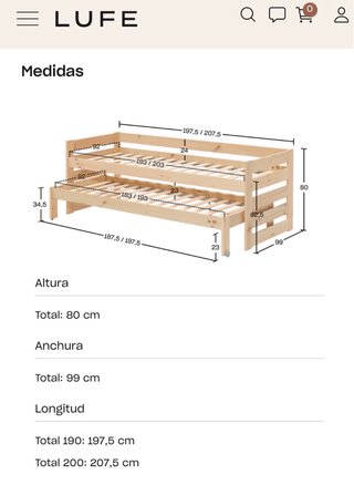 Cama nido de madera