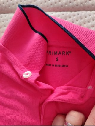 Camisa polo rosa manga corta Primark Talla S