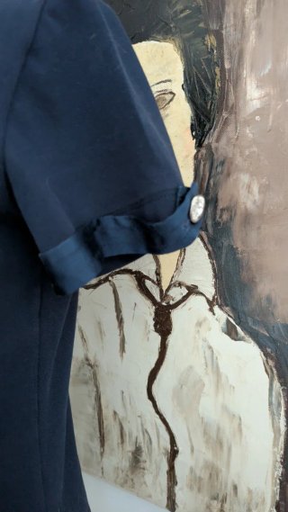 Maglietta Roccobarocco blu taglia 42 italiana
