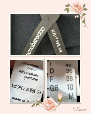 Maglietta Roccobarocco blu taglia 42 italiana