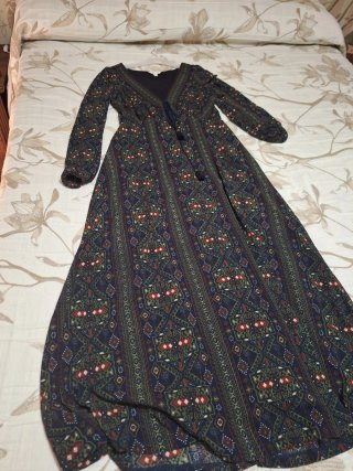 Vestido largo estampado talla única
