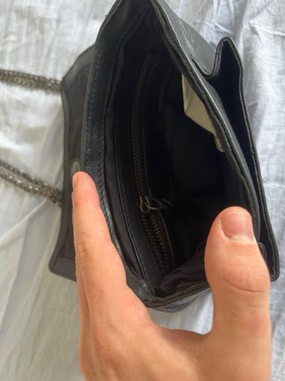 Bolso Zara negro tachuelas Piel