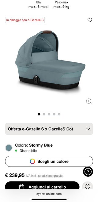 Navicella Cybex Stormy Blue