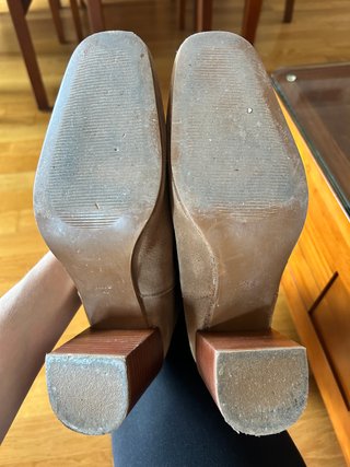 Stivali alti in pelle scamosciata marrone