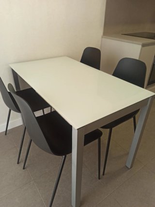 Mesa extensible cristal