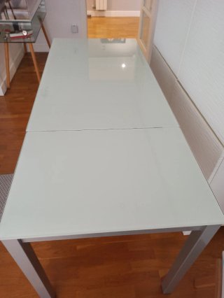 Mesa extensible cristal