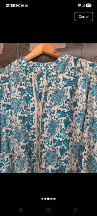 Blusa estampada turquesa