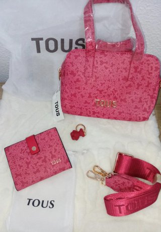 Bolso Tous Rosa y Dorado