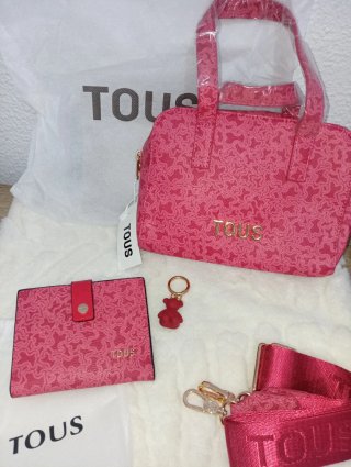 Bolso Tous Rosa y Dorado