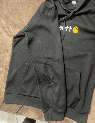 Felpa Carhartt Nera con Cappuccio