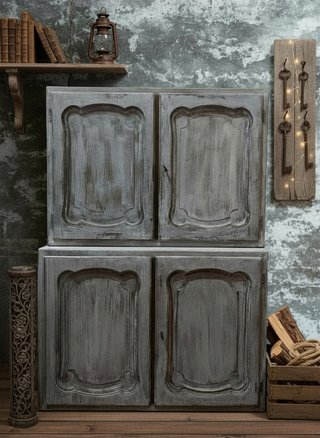 Mueble auxiliar rústico decapado – 2 módulos