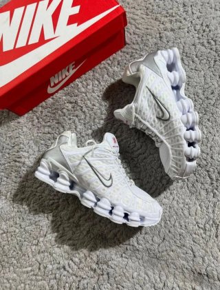 Nike Shox R4 Talla 37-44 Blanco Plata