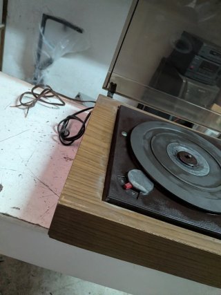 Giradischi Europhon Cassa Legno Coperchio