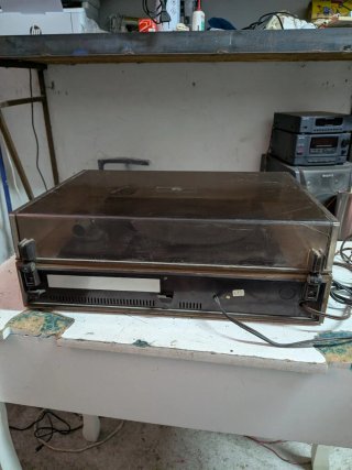 Giradischi Europhon Cassa Legno Coperchio