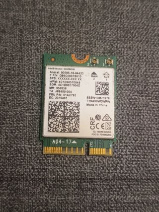 Intel 9462NGW Tarjeta WiFi Bluetooth