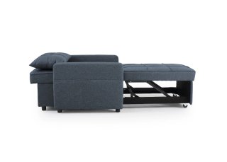 Sofá Cama 1 Plaza Azul/Gris
