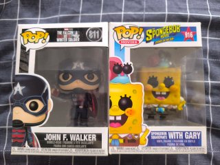 Funko Pop John F Walker y Bob Esponja