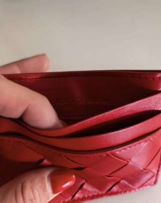 Porta carte di credito Bottega Veneta Rosso