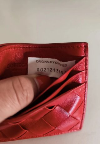Porta carte di credito Bottega Veneta Rosso